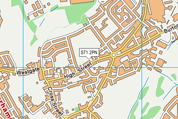 S71 2PN map - OS VectorMap District (Ordnance Survey)