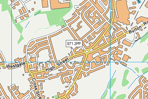 S71 2PP map - OS VectorMap District (Ordnance Survey)