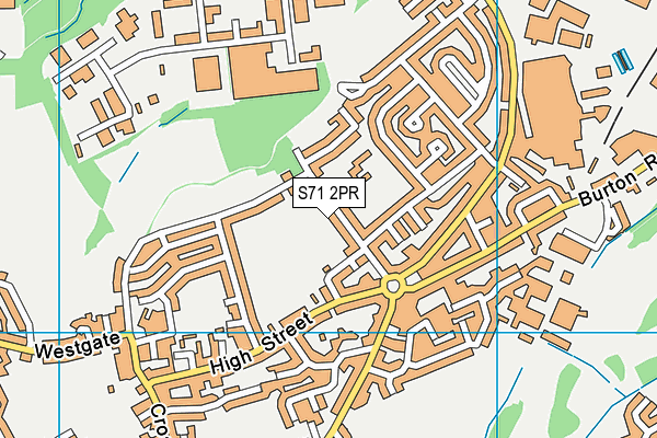 S71 2PR map - OS VectorMap District (Ordnance Survey)