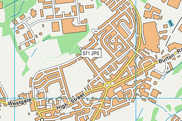 S71 2PS map - OS VectorMap District (Ordnance Survey)