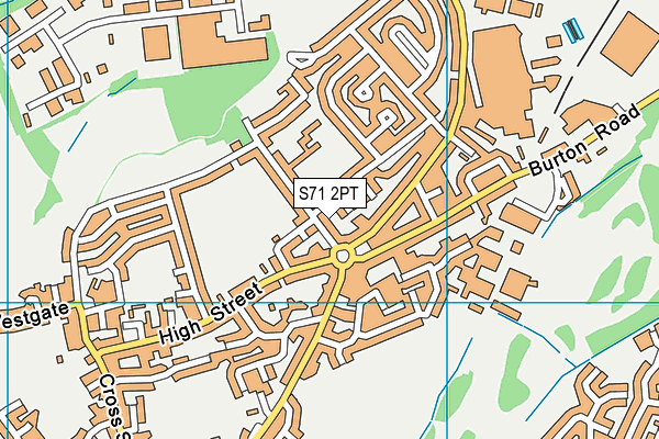 S71 2PT map - OS VectorMap District (Ordnance Survey)