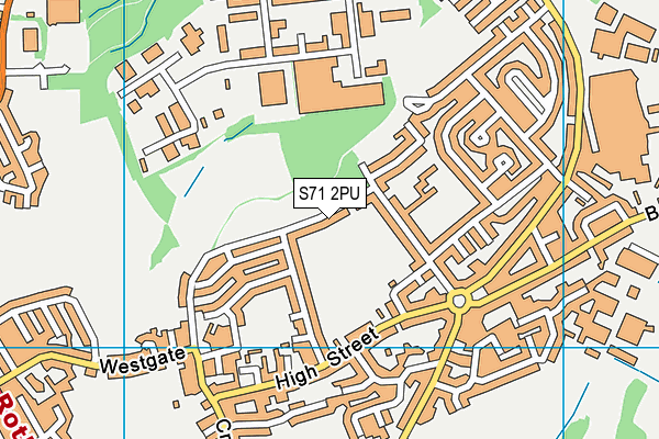 S71 2PU map - OS VectorMap District (Ordnance Survey)