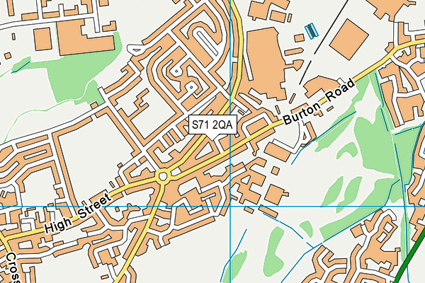 S71 2QA map - OS VectorMap District (Ordnance Survey)