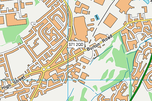 S71 2QD map - OS VectorMap District (Ordnance Survey)