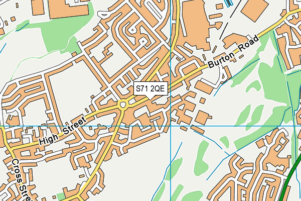S71 2QE map - OS VectorMap District (Ordnance Survey)