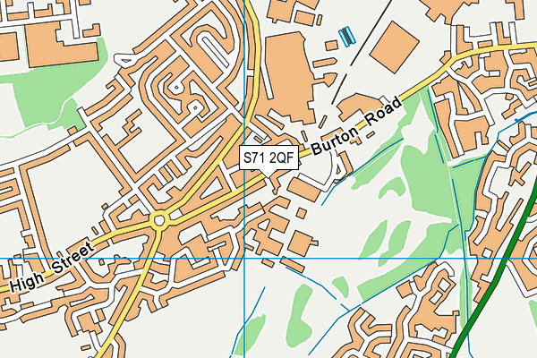 S71 2QF map - OS VectorMap District (Ordnance Survey)