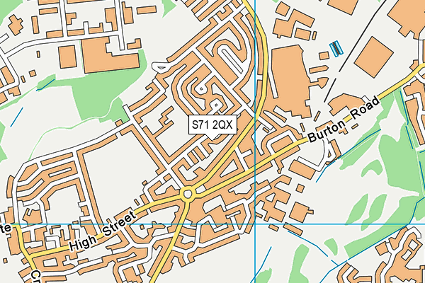 S71 2QX map - OS VectorMap District (Ordnance Survey)