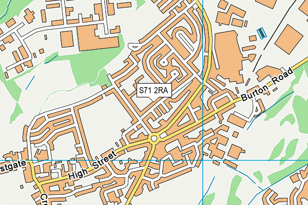 S71 2RA map - OS VectorMap District (Ordnance Survey)