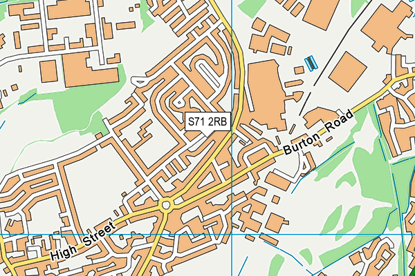 S71 2RB map - OS VectorMap District (Ordnance Survey)