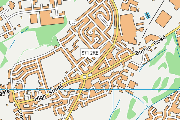 S71 2RE map - OS VectorMap District (Ordnance Survey)