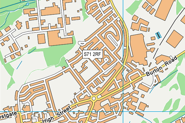 S71 2RF map - OS VectorMap District (Ordnance Survey)