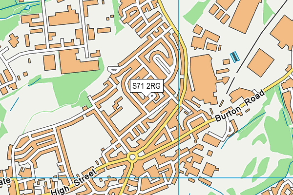 S71 2RG map - OS VectorMap District (Ordnance Survey)