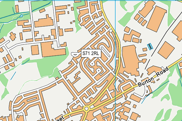 S71 2RL map - OS VectorMap District (Ordnance Survey)