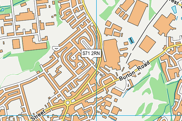 S71 2RN map - OS VectorMap District (Ordnance Survey)