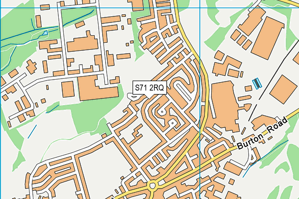 S71 2RQ map - OS VectorMap District (Ordnance Survey)