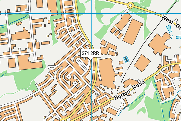 S71 2RR map - OS VectorMap District (Ordnance Survey)