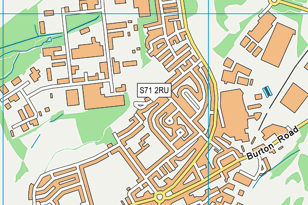 S71 2RU map - OS VectorMap District (Ordnance Survey)