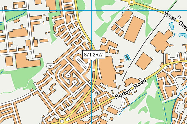S71 2RW map - OS VectorMap District (Ordnance Survey)