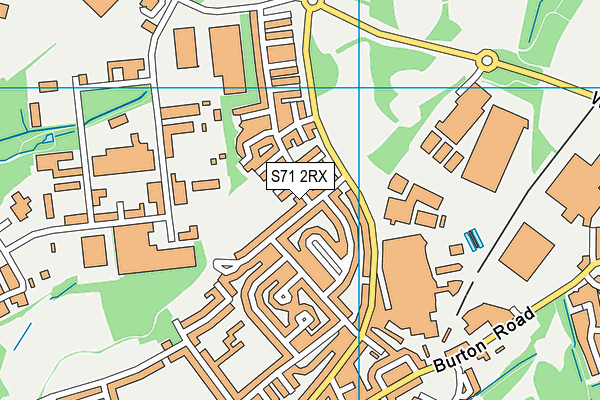 S71 2RX map - OS VectorMap District (Ordnance Survey)