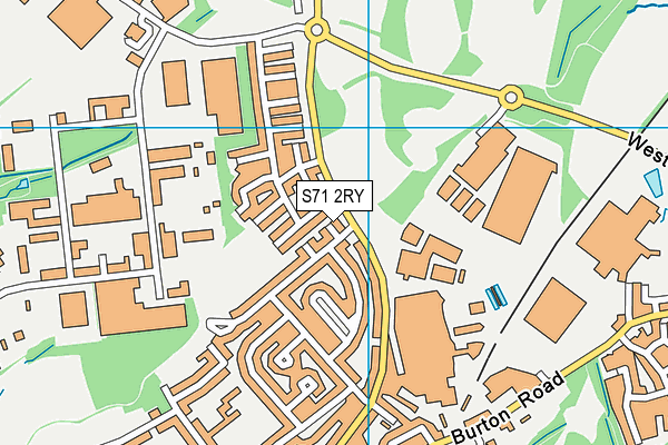 S71 2RY map - OS VectorMap District (Ordnance Survey)