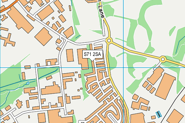 S71 2SA map - OS VectorMap District (Ordnance Survey)