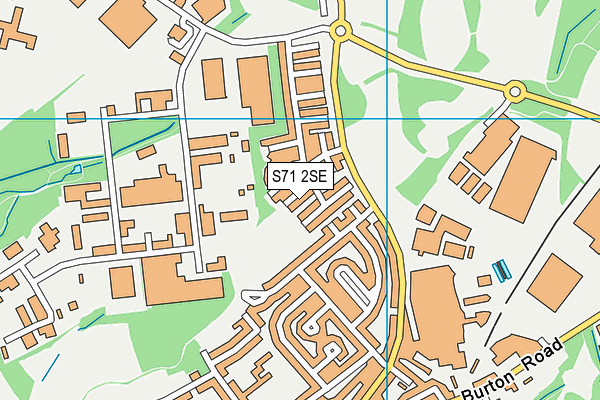 S71 2SE map - OS VectorMap District (Ordnance Survey)