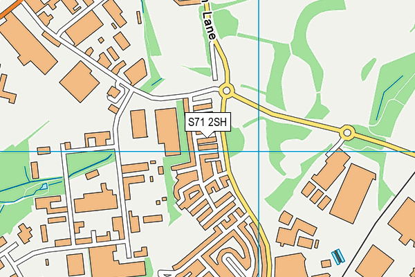 S71 2SH map - OS VectorMap District (Ordnance Survey)