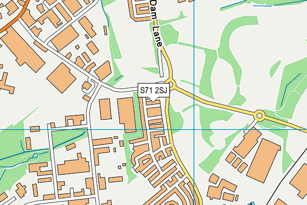 S71 2SJ map - OS VectorMap District (Ordnance Survey)