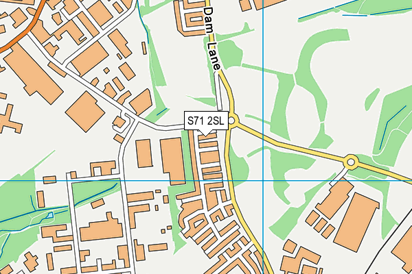 S71 2SL map - OS VectorMap District (Ordnance Survey)