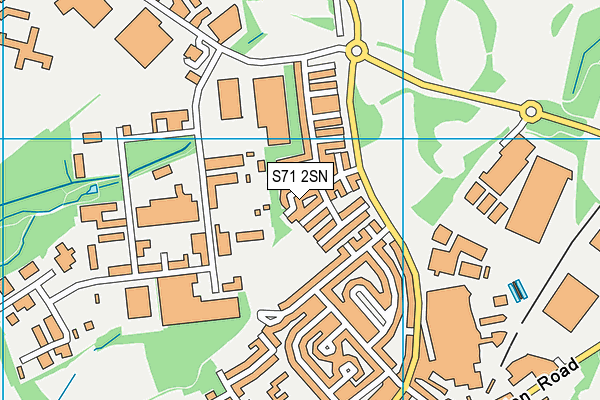 S71 2SN map - OS VectorMap District (Ordnance Survey)