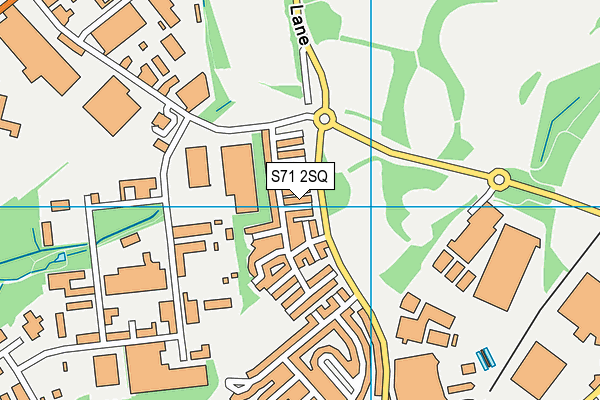 S71 2SQ map - OS VectorMap District (Ordnance Survey)