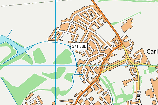 S71 3BL map - OS VectorMap District (Ordnance Survey)