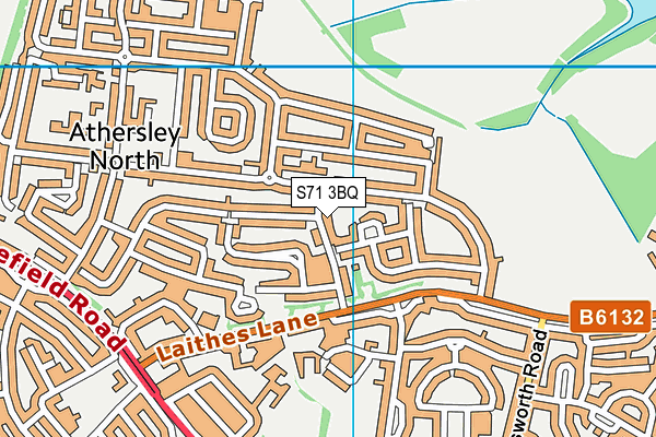 S71 3BQ map - OS VectorMap District (Ordnance Survey)