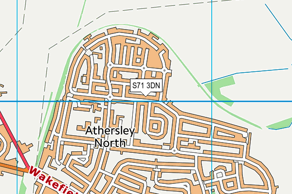 S71 3DN map - OS VectorMap District (Ordnance Survey)