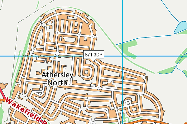 Sheerien Park (Athersley Recreation Fc) map (S71 3DP) - OS VectorMap District (Ordnance Survey)