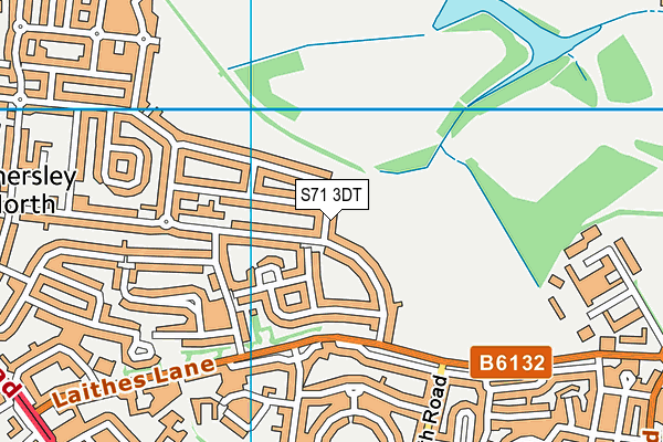 S71 3DT map - OS VectorMap District (Ordnance Survey)