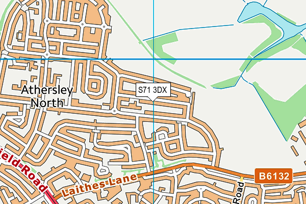 S71 3DX map - OS VectorMap District (Ordnance Survey)