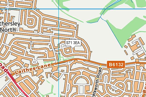 S71 3EA map - OS VectorMap District (Ordnance Survey)