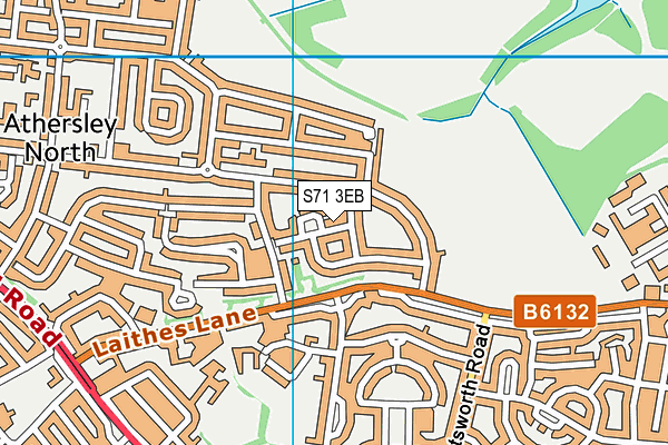 S71 3EB map - OS VectorMap District (Ordnance Survey)