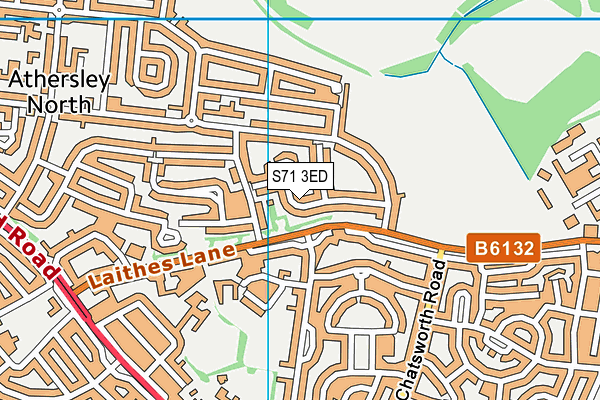 S71 3ED map - OS VectorMap District (Ordnance Survey)