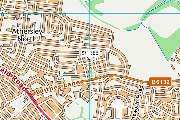 S71 3EE map - OS VectorMap District (Ordnance Survey)