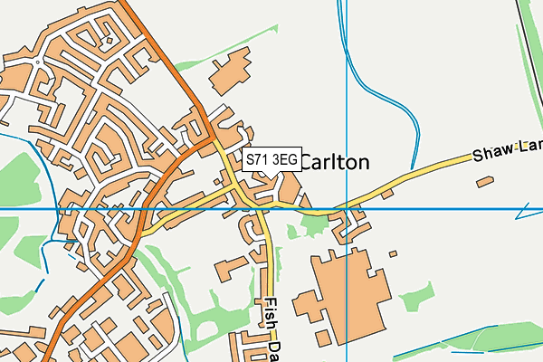 S71 3EG map - OS VectorMap District (Ordnance Survey)