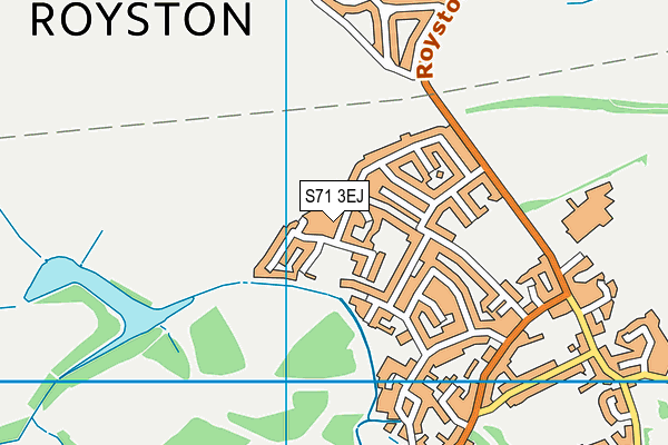 S71 3EJ map - OS VectorMap District (Ordnance Survey)