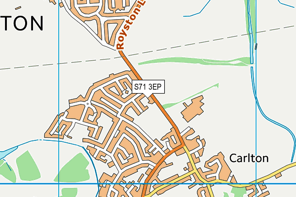 S71 3EP map - OS VectorMap District (Ordnance Survey)