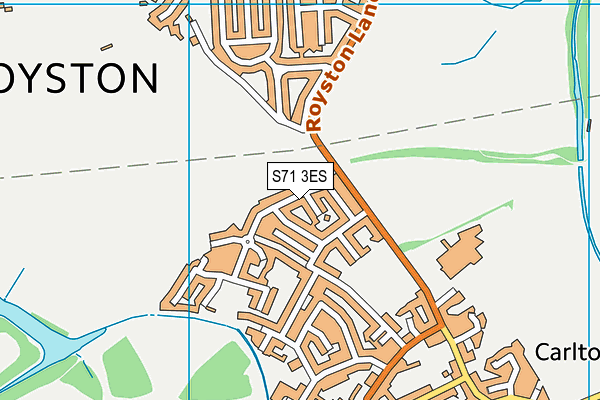 S71 3ES map - OS VectorMap District (Ordnance Survey)