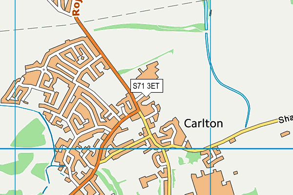 S71 3ET map - OS VectorMap District (Ordnance Survey)
