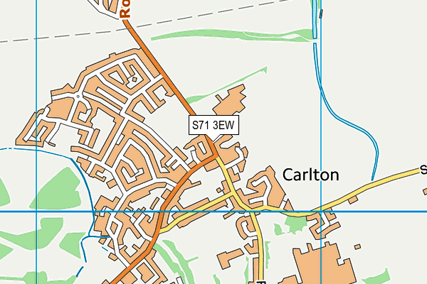 Outwood Academy Carlton map (S71 3EW) - OS VectorMap District (Ordnance Survey)