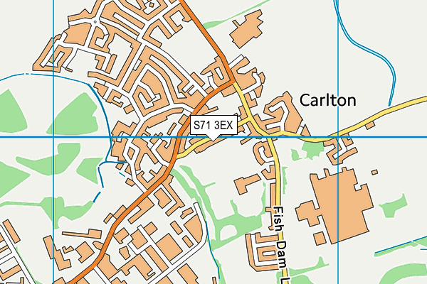 S71 3EX map - OS VectorMap District (Ordnance Survey)