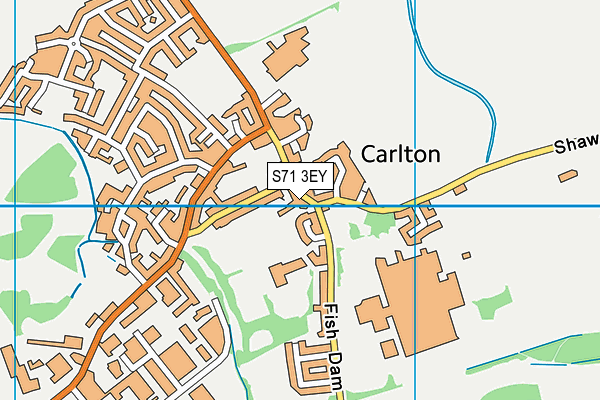 S71 3EY map - OS VectorMap District (Ordnance Survey)