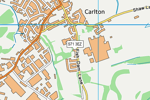 S71 3EZ map - OS VectorMap District (Ordnance Survey)